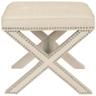 Safavieh  Palmer Beige Heads Ottoman