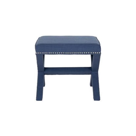 Safavieh PALMER OTTOMAN - SILVER NAIL HEADS
