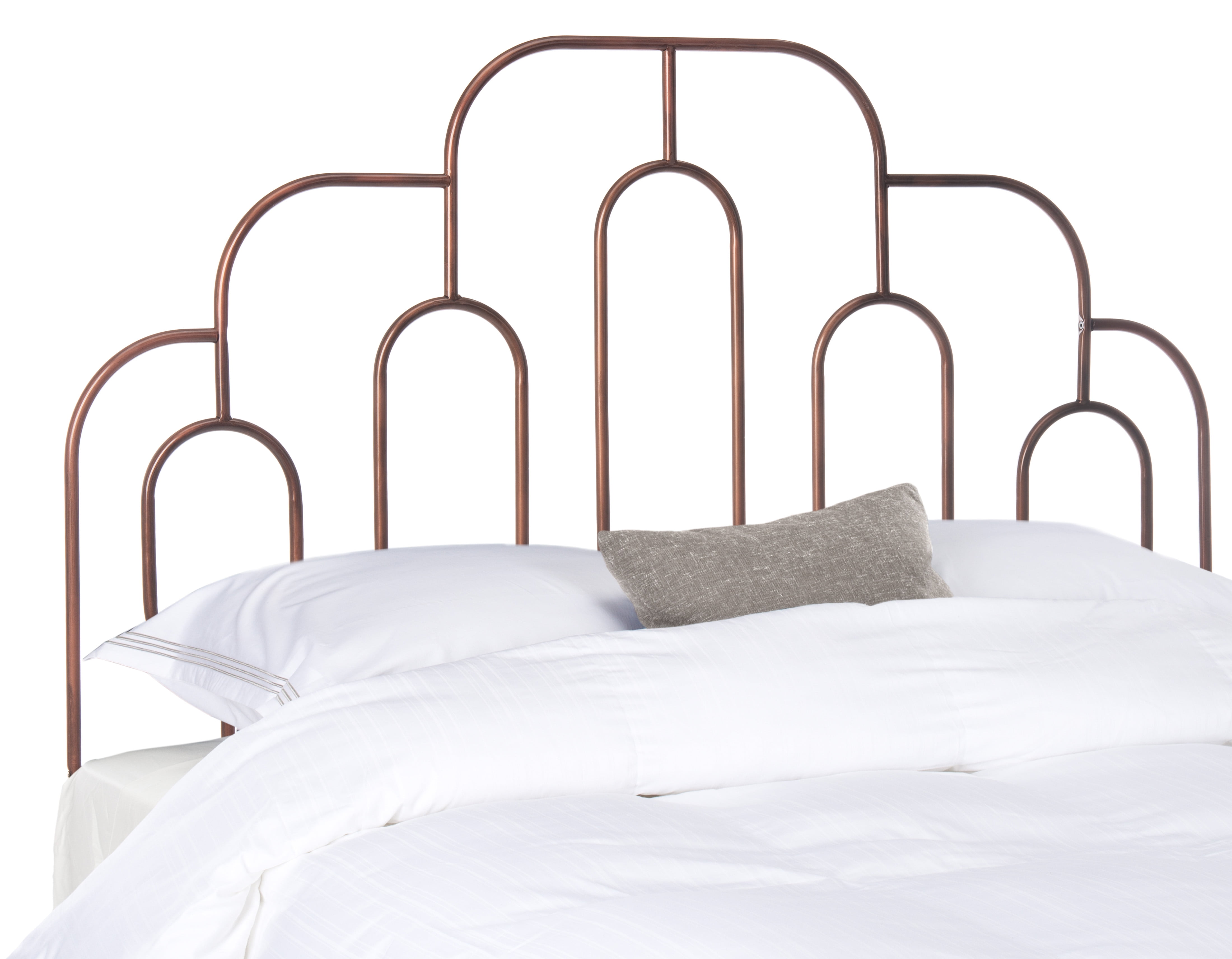 Safavieh Paloma Metal Retro Geometric Headboard Full Antique Bronze Walmart