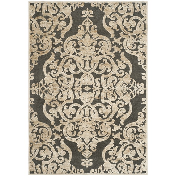 SAFAVIEH Paradise Clark Medallion Area Rug, Stone/Anthracite, 5'3" x 7'6"