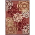 thumbnail image 1 of Transitional Rug - Paradise Viscose Pile -Red/Multi Style-A-Color:Red/Multi,Design:Transitional,Shape:Large Rectangle,Size:11' 2''L x 8'W, 1 of 4