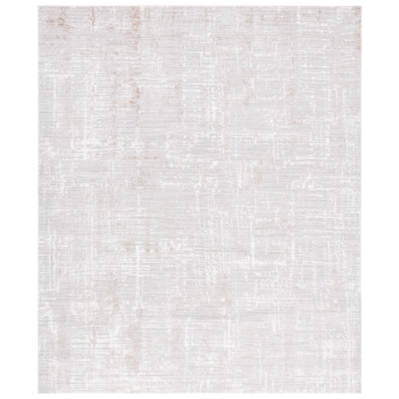 SAFAVIEH Parker Tyson Distressed Polyester Area Rug, Taupe/Grey Gold, 8' x 10'