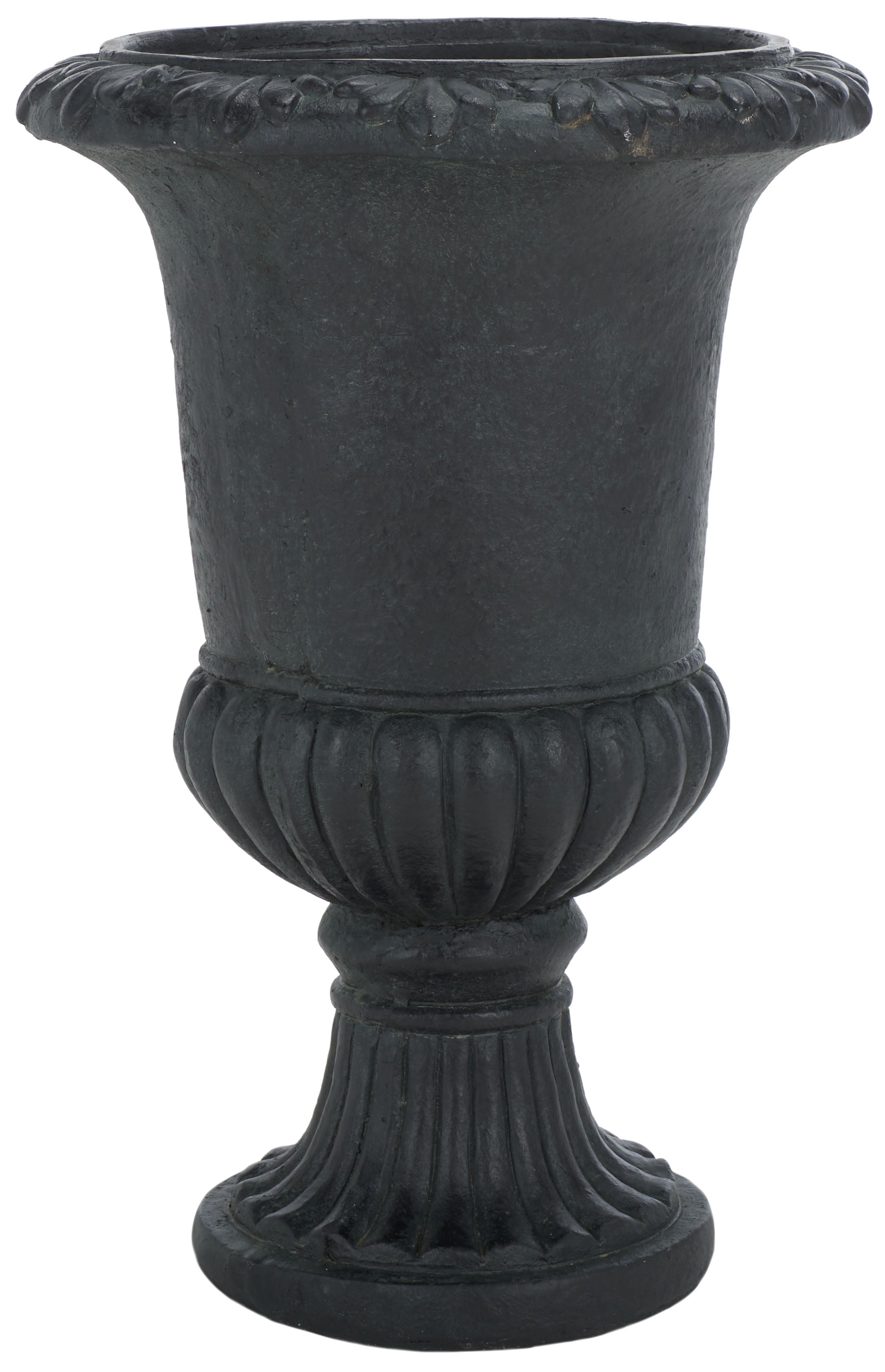Safavieh 16" x 16" x 22" Pedestal Black Magnesium Oxide Planter