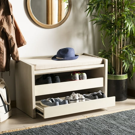 Safavieh Percy Contemporary Shoe Storage Bench with Cushion