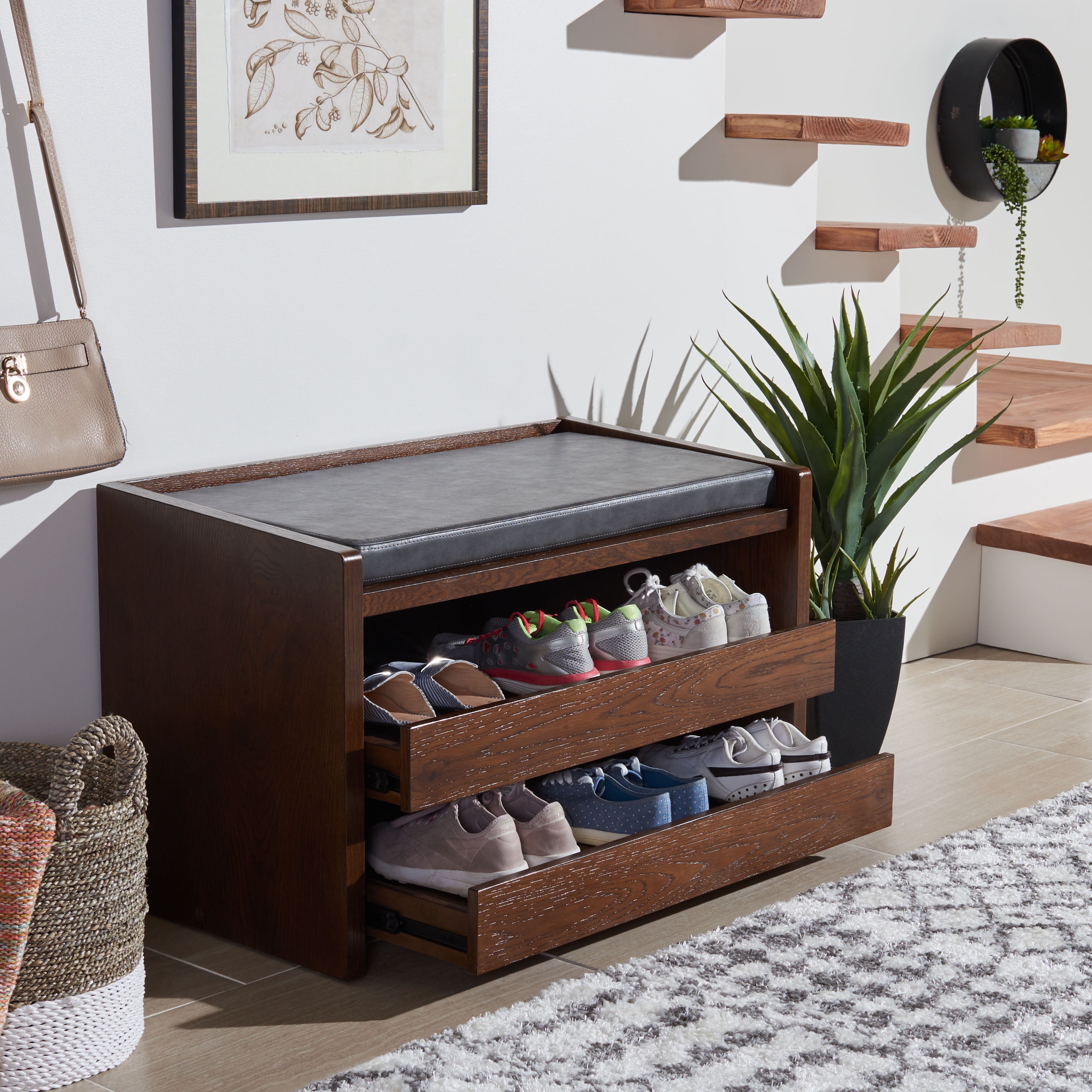 Byron shoe storage bench sales
