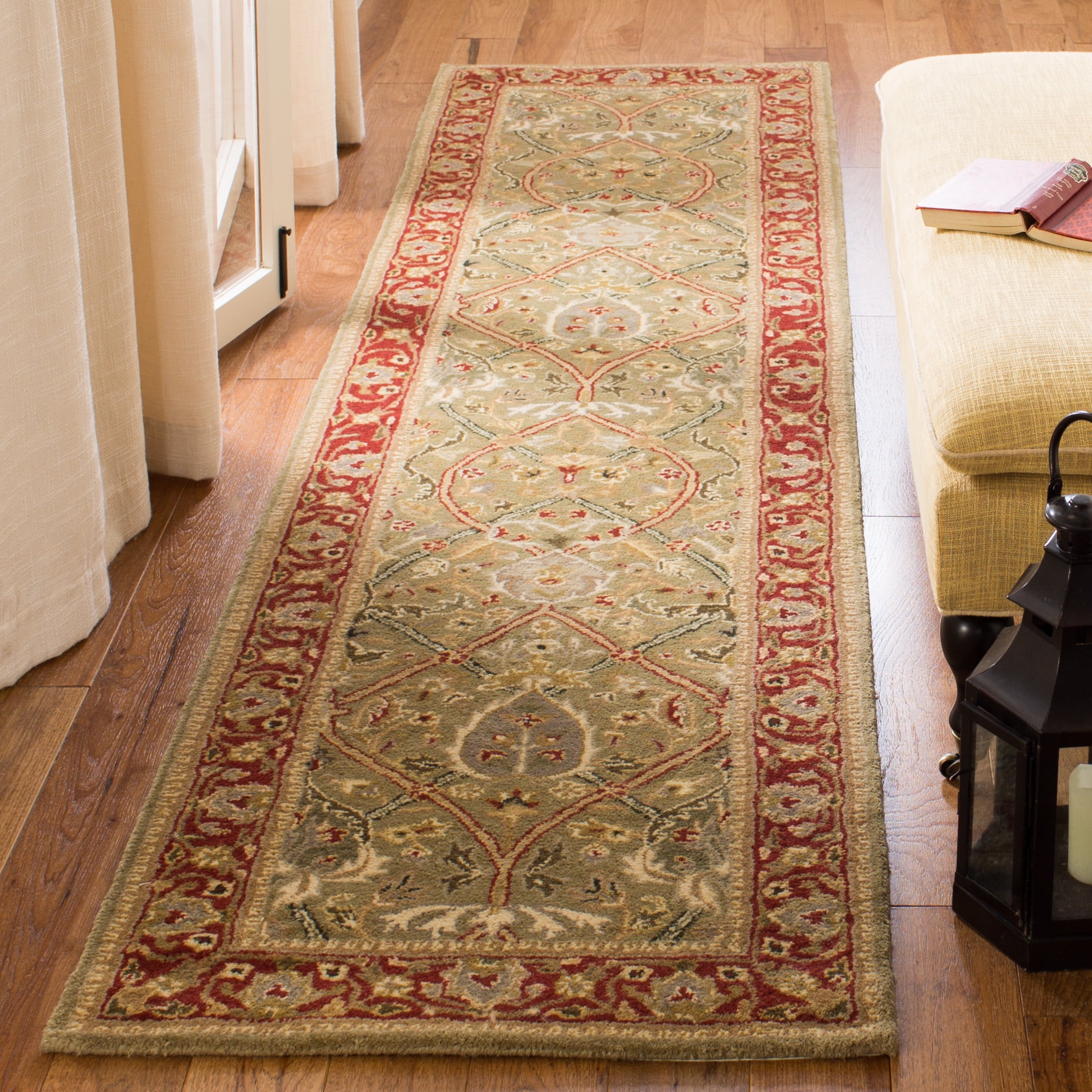 SAFAVIEH Persian Legend Adrian Oriental Runner Rug, Light Green/Rust, 2'6" x 22'