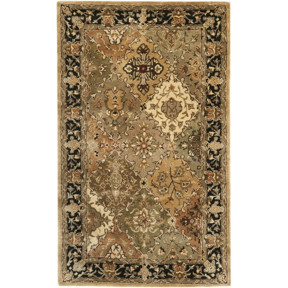 SAFAVIEH Persian Legend Rihanna Oriental Area Rug, Light Green/Black, 4' x 6'