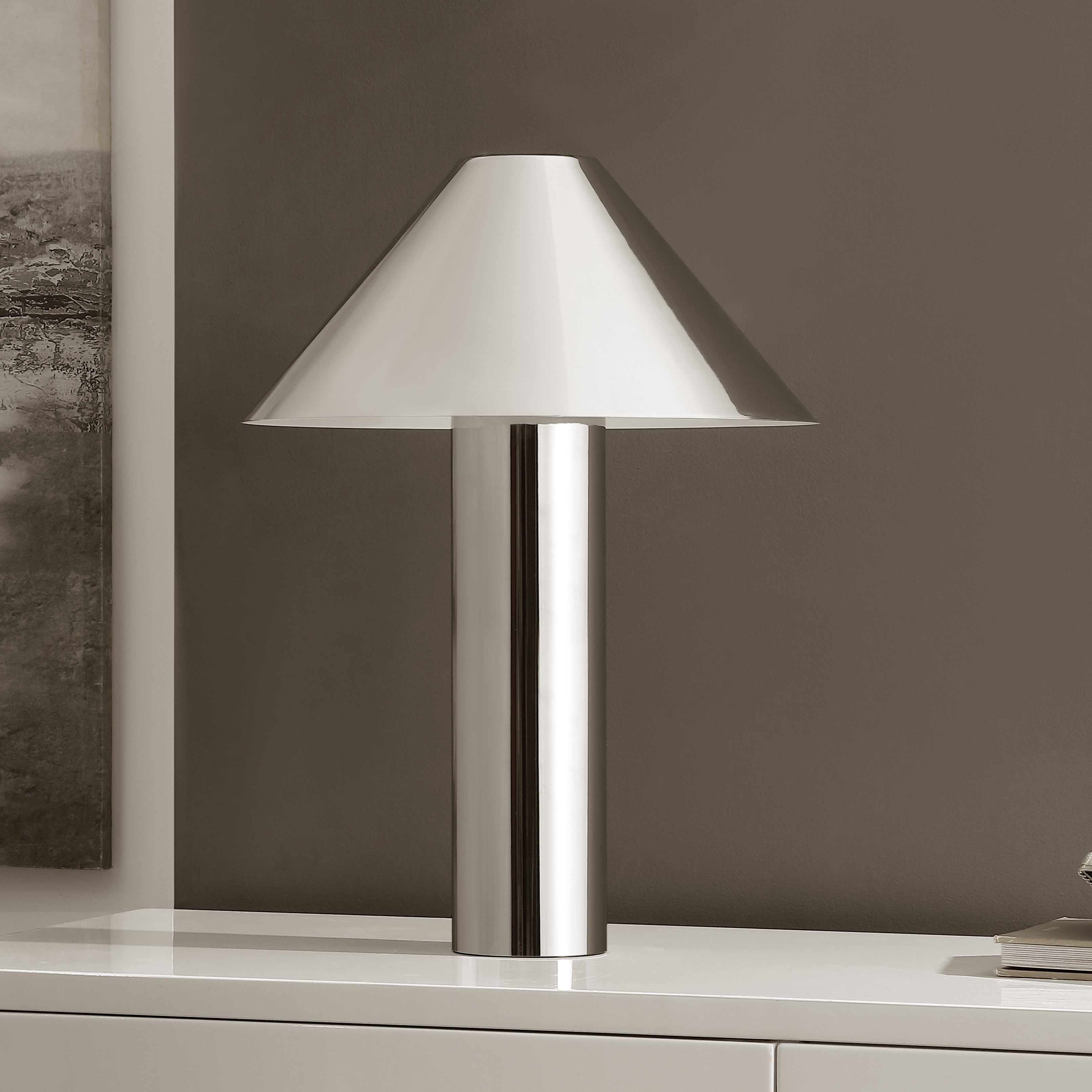 Safavieh Pia 20.5" Modern Metal Table Lamp with Chrome Shade