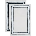 thumbnail image 1 of Safavieh  Plush Master Candy Stripes Plush Navy Bath Rug (Set Of 2), 1 of 2