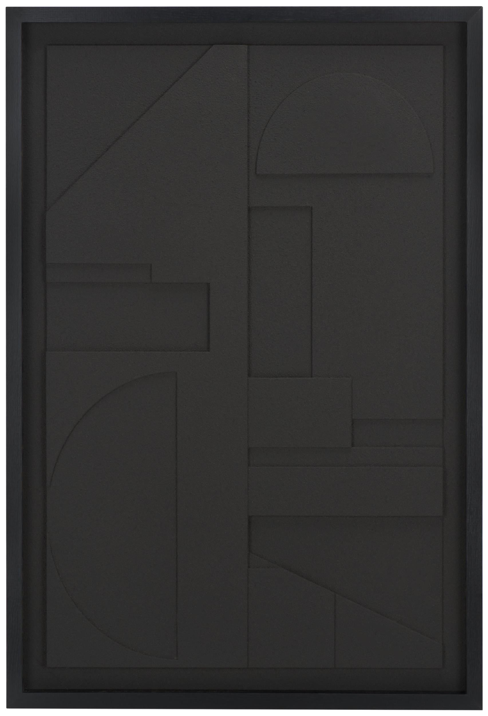 Safavieh Power Outage Wood and Iron Framed Dimensional Art in Black