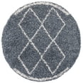 thumbnail image 1 of SAFAVIEH Pro Lux Akilah Geometric Shag Area Rug, Blue/Creme, 6'7" x 6'7" Round, 1 of 9
