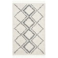 thumbnail image 1 of SAFAVIEH Pro Lux Emmeline Geometric Shag Area Rug, Cream/Blue, 5' x 8', 1 of 11