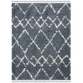 thumbnail image 1 of SAFAVIEH Pro Lux Marcus Geometric Shag Area Rug, Blue/Creme, 9' x 12', 1 of 11