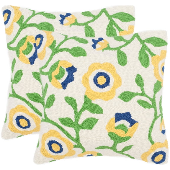 Safavieh Provence Floral 20" x 20" Indoor/Outdoor Pillow, Set of 2