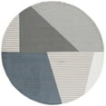 thumbnail image 1 of SAFAVIEH Pyramid Andrew Geometric Area Rug, Ivory/Grey Navy, 6'7" x 6'7" Round, 1 of 7