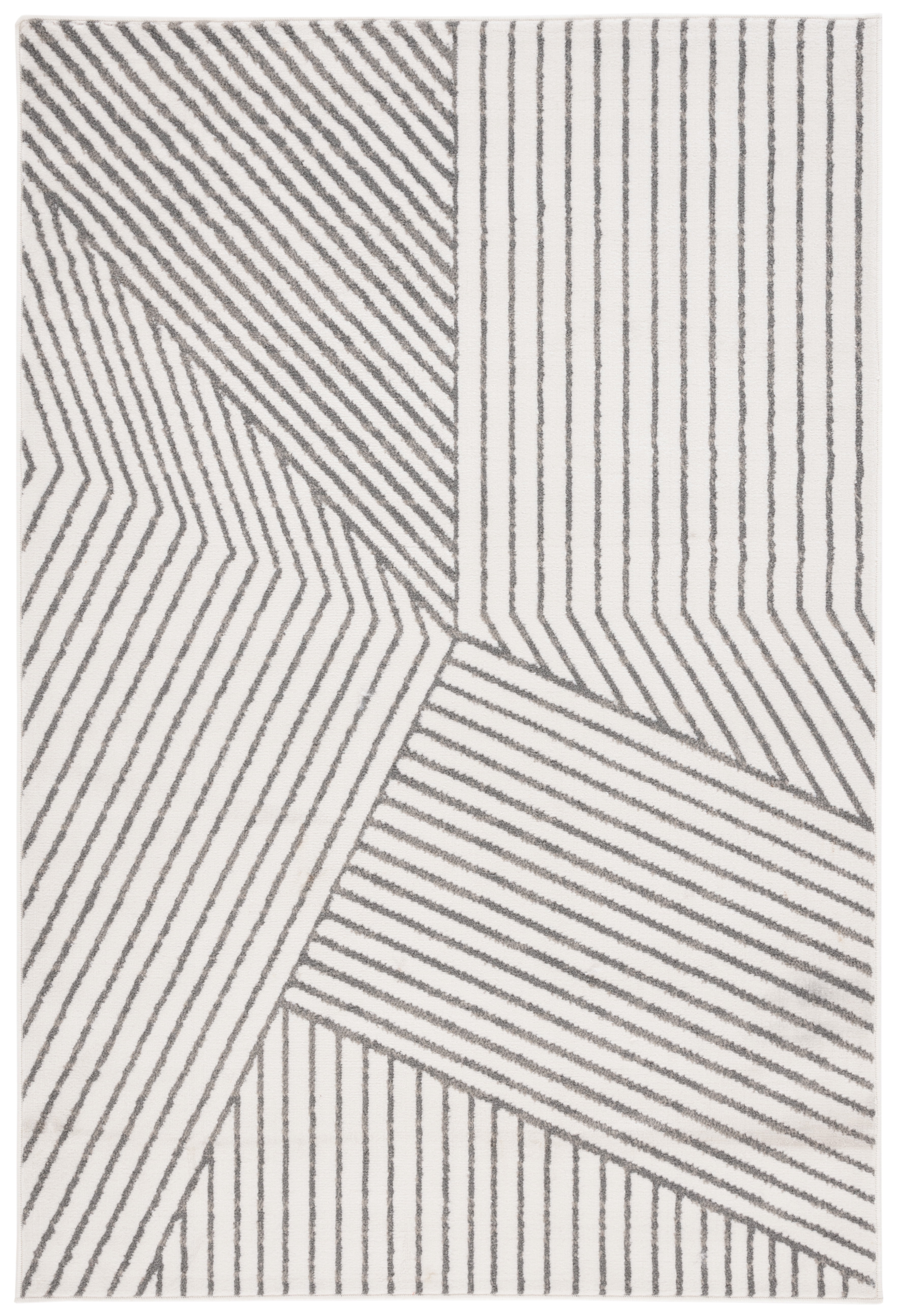SAFAVIEH Pyramid Hunter Geometric Area Rug, Ivory/Gray, 8' x 10'