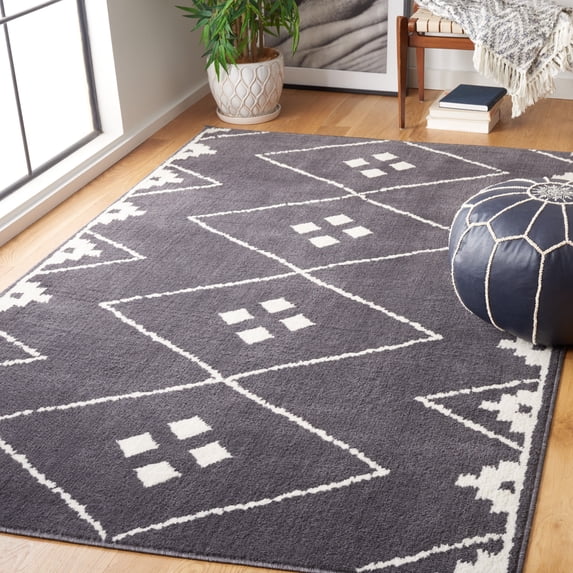 Safavieh Pyramid Osmond Geometric Area Rug, Charcoal/Ivory, 8' x 10'