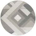 thumbnail image 1 of SAFAVIEH Pyramid Dimitar Geometric Area Rug, Grey/Ivory, 6'7" x 6'7" Round, 1 of 7