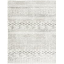 SAFAVIEH Pyramid Donelle Geometric Area Rug, Ivory/Grey, 8' x 10'