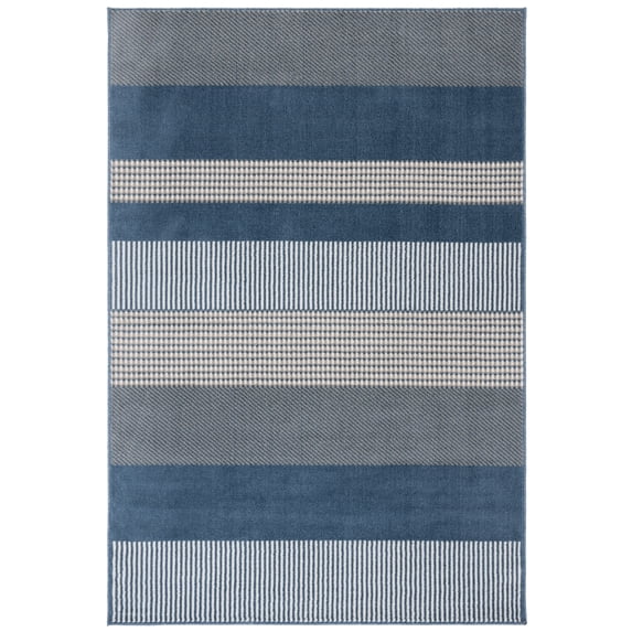 SAFAVIEH Pyramid Talisha Geometric Area Rug, Navy/Ivory, 5'3" x 7'8"