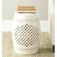 thumbnail image 1 of Safavieh Quatrefoil Ceramic Indoor/Outdoor Garden Patio Stool, Cream, 1 of 4