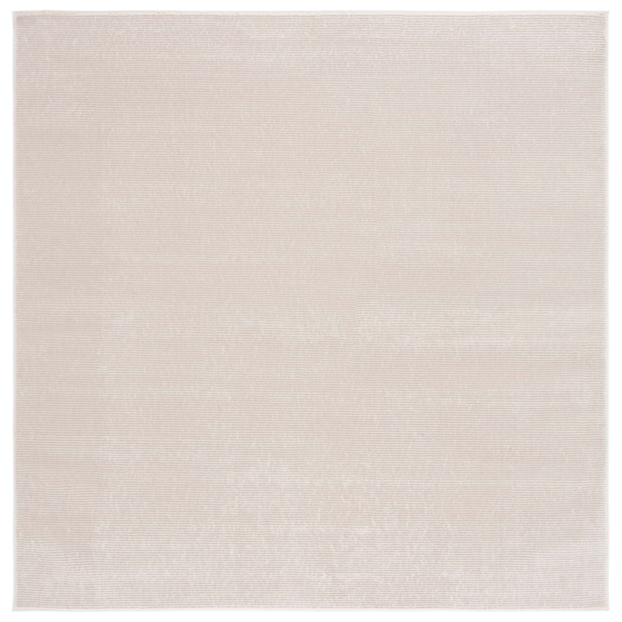 Beige 6'7" Square Easy-Care Synthetic Rug