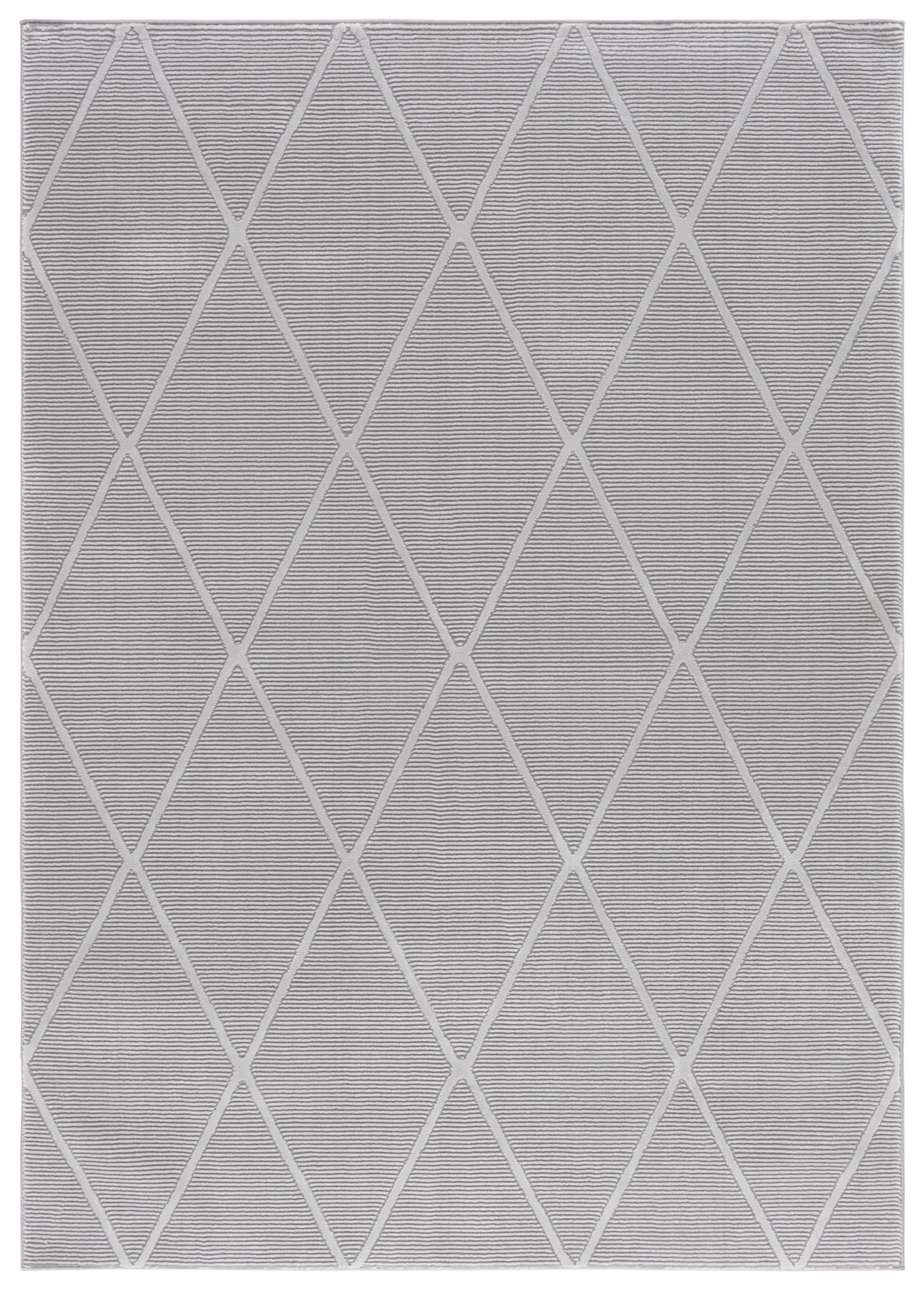 Elegant Gray Hand-Knotted 31" Rectangular Easy-Care Area Rug