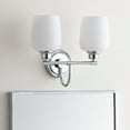 thumbnail image 1 of Safavieh Rayden Two Light Bathroom Sconce, Chrome, 1 of 7