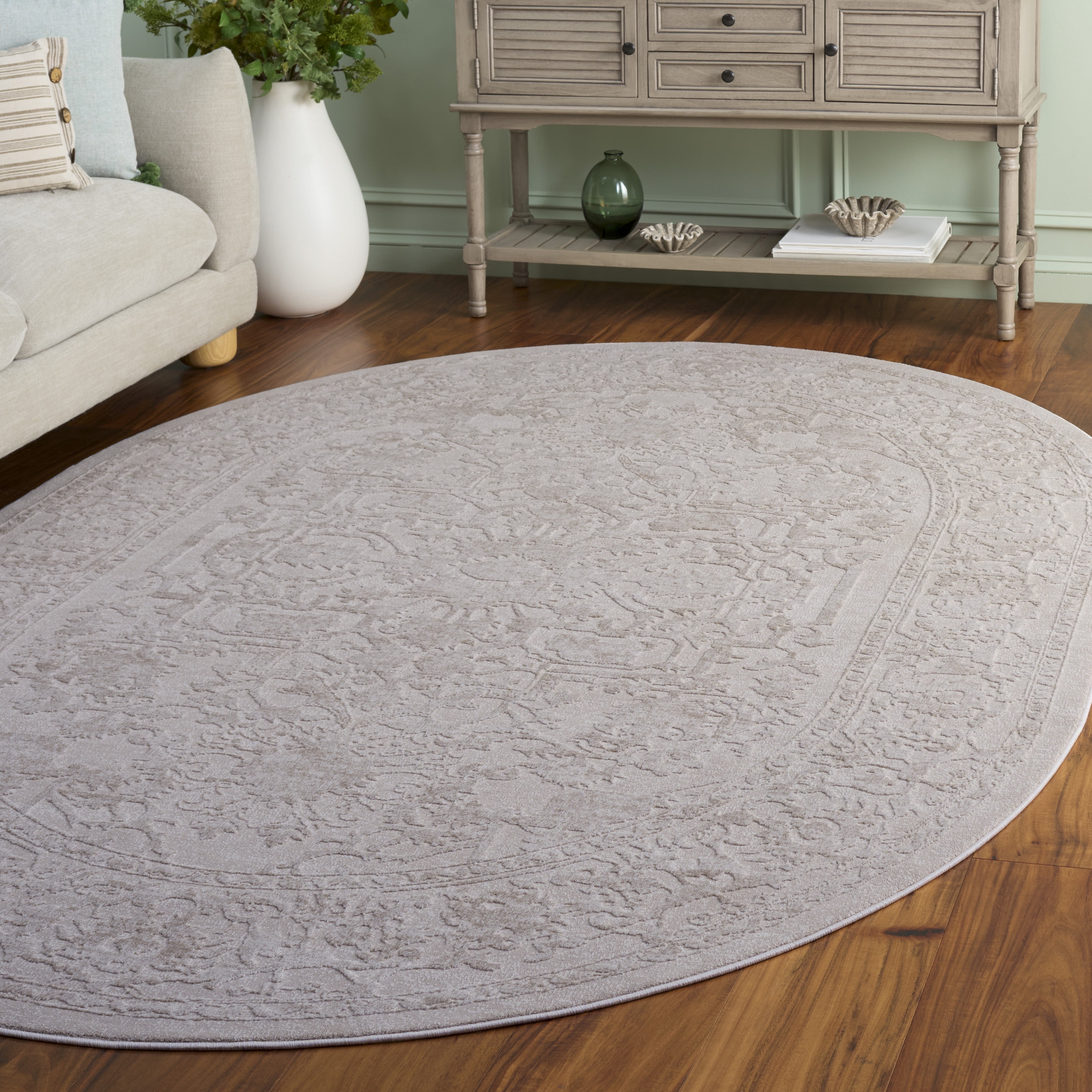 Safavieh Reflection Christy Oriental Area Rug, Creme/Ivory, 6' x 8' Oval