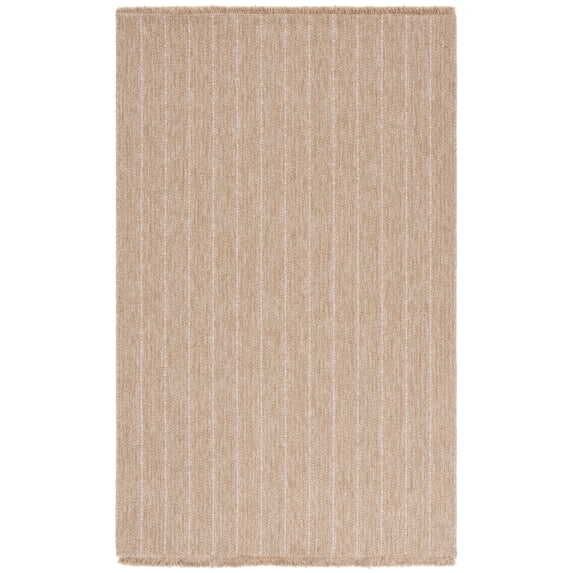 SAFAVIEH Retreat Austen Solid Indoor/Outdoor Area Rug, Natural/Ivory, 4' x 6'