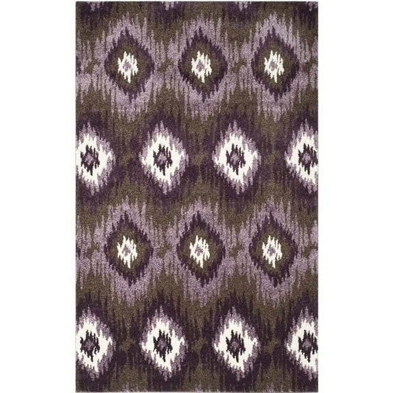 Safavieh Retro Dark Brown/ Eggplant Rug (8' x 10')