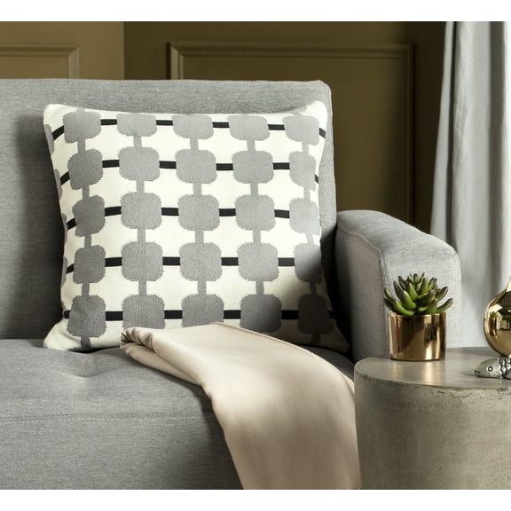 Safavieh Retro Square Geometric Plush Pillow