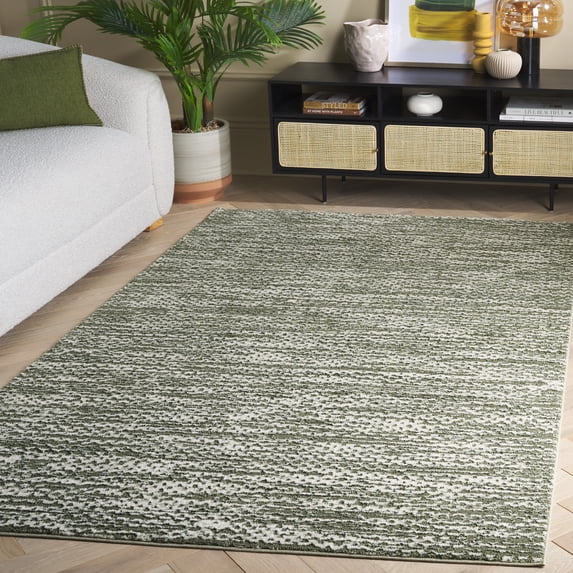 Safavieh Revive Luanne Abstract Polyester Area Rug, Sage/Ivory, 6'7" x 6'7" Square