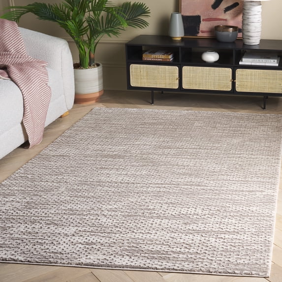Safavieh Revive Luanne Abstract Polyester Area Rug, Taupe/Ivory, 5'3" x 7'7"