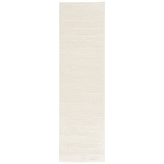 SAFAVIEH Revive Hyram Solid Polyester Runner Rug, Ivory, 2'3" x 12'