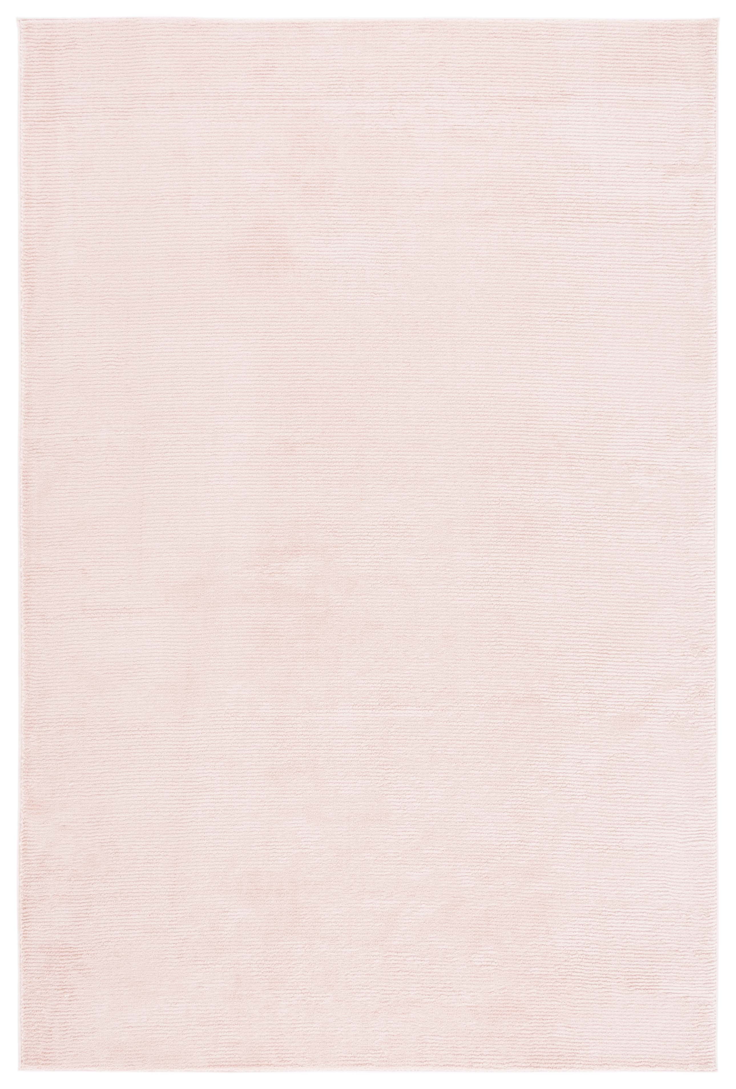 Pink Solid Polyester Rectangular Area Rug, 2'7" x 5'