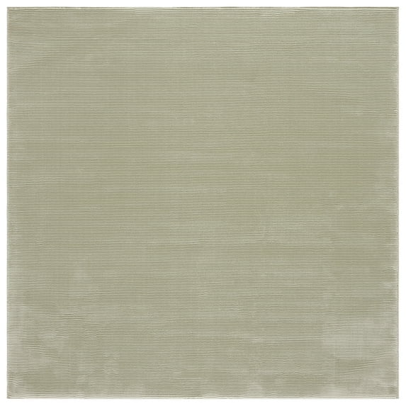 SAFAVIEH Revive Hyram Solid Polyester Area Rug, Sage, 6'7" x 6'7" Square