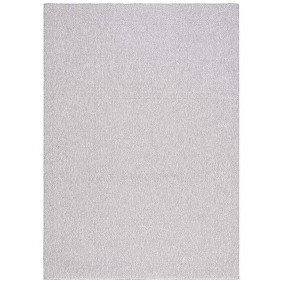 SAFAVIEH River Randa Solid Polyester Area Rug, Grey, 4' x 6'