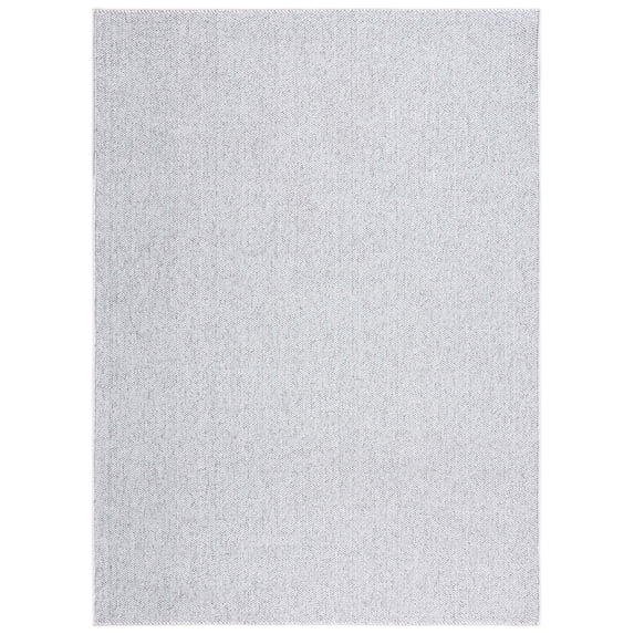 SAFAVIEH River Randa Solid Polyester Area Rug, Grey/Ivory, 5'3" x 7'6"