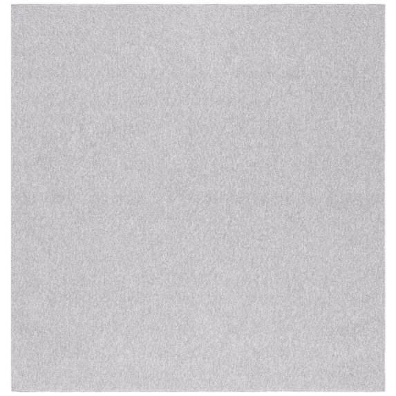 SAFAVIEH River Randa Solid Polyester Area Rug, Grey, 6'7" x 6'7" Square