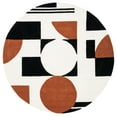 thumbnail image 1 of SAFAVIEH Rodeo Drive Darien Abstract Area Rug, Ivory/Black, 4' x 4' Round, 1 of 8
