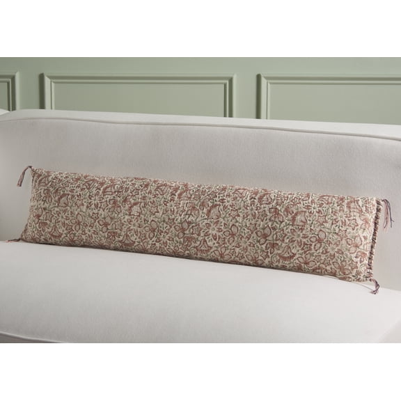 Safavieh Rosette 8" x 36" Bohemian Cotton Decorative Pillows, Terracotta/Green