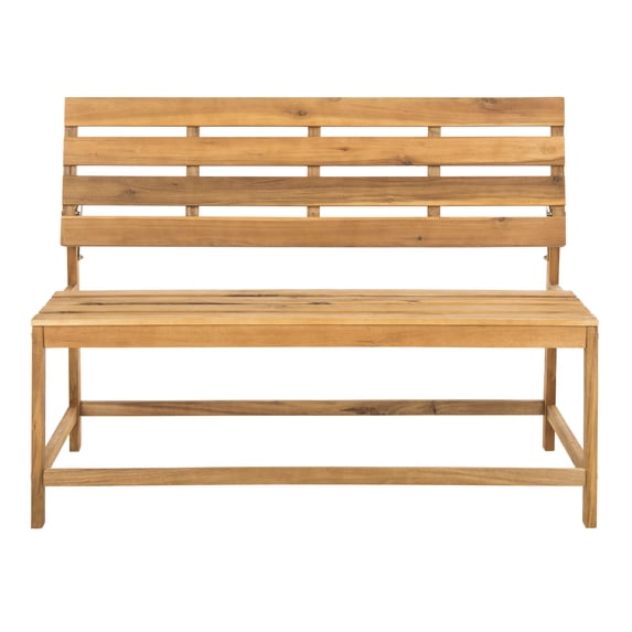 Safavieh Ruben Outdoor Convertible Bench and Table, Teak Finish - Natural