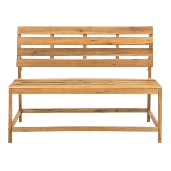 Safavieh Ruben Outdoor Convertible Bench and Table, Teak Finish - Natural