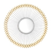 Safavieh Rulan 23 in. Radiant Foils Round Mirror, Zinc/Gold