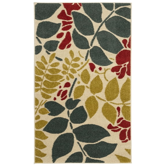 SAFAVIEH Newbury Constantina Floral Area Rug, Ivory/Blue, 3' x 5'