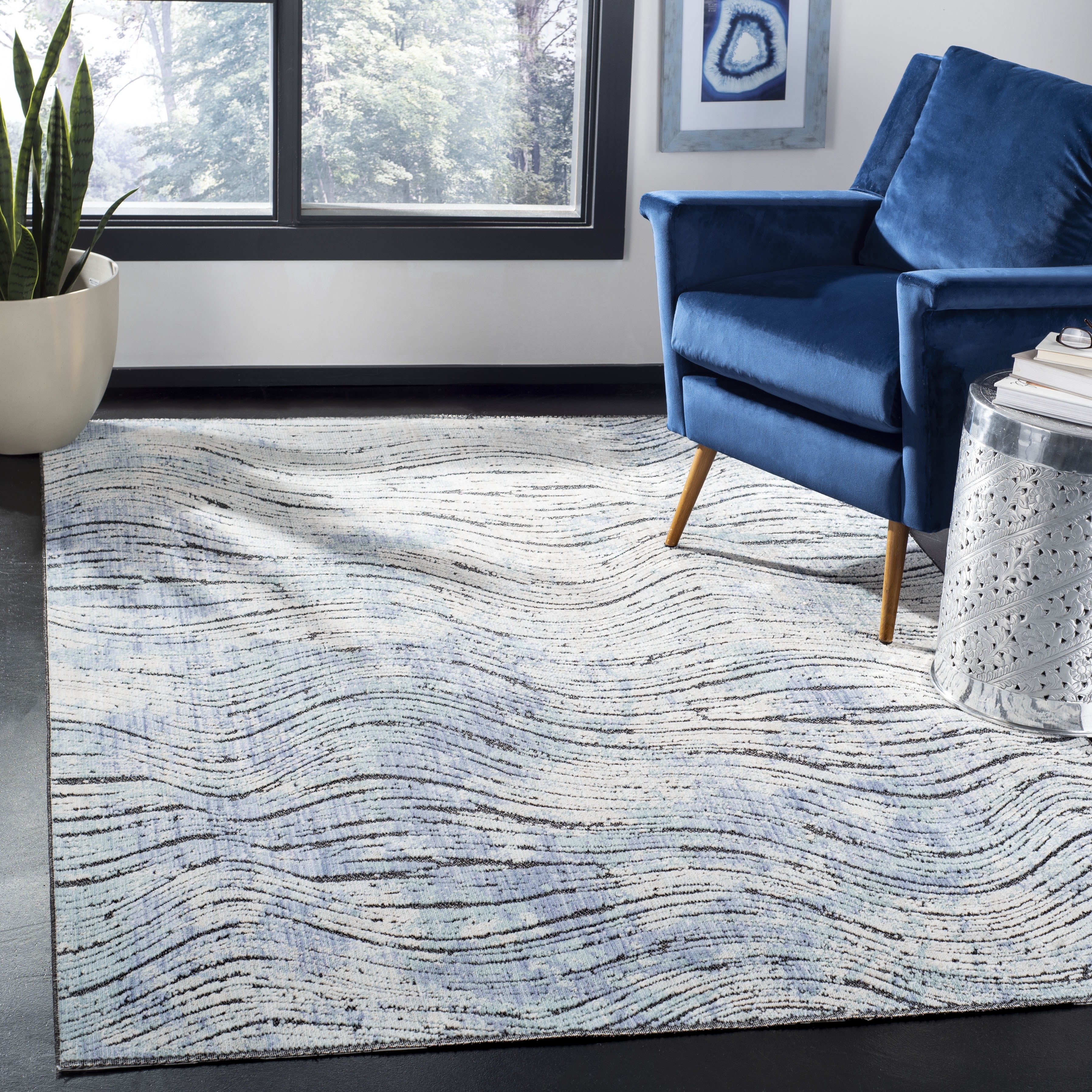 Safavieh SAFAVIEH Provance Collection PRV156A Cream / Aqua Rug