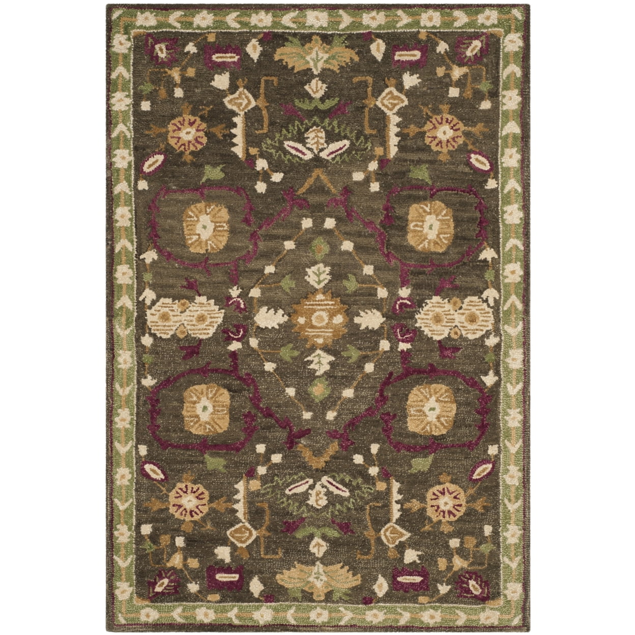 Ivory Elegance Hand-Tufted Wool Rectangular Rug 4' x 6'