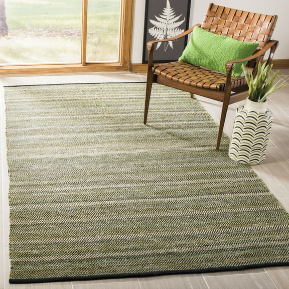 Safavieh SAFAVIEH Striped Kilim STK421B Handwoven Green Rug