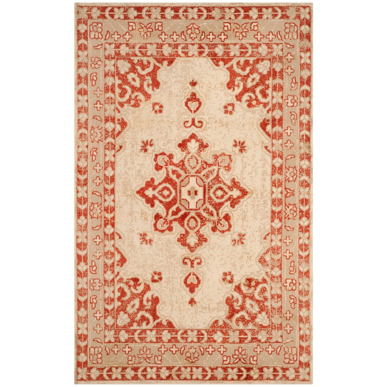 Sahara Coral Hand-Tufted Wool Boho Runner Rug